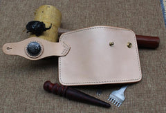 Cool Small Leather Biker Chain Wallet Mens Handmade billfold Chain Wallets