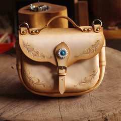 Handmade LEATHER WOMENs Vintage SHOULDER Purse Saddle BAG Purses FOR WOMEN