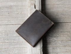 Cool Leather Mens Slim Small Leather Wallets Men billfold Bifold Wallet for Men