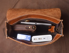 Cool leather mens messenger bag vintage Side Bag shoulder bag for men