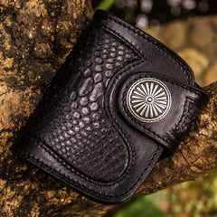 snake wallet​ Handmade Leather Wallet Biker Wallet Snake Skin Wallet Cool Wallets for Men Biker Chain Wallet