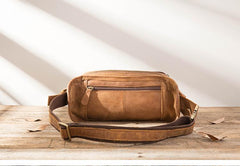 Leather Mens FANNY PACK MENS WAIST BAG HIP PACK BELT BAG FOR MEN