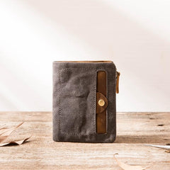Cool Canvas Mens Small Wallet Bifold Vintage billfold Wallets for Men