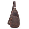 Cool Leather Sling Bag for Men Vintage Chest SLing SHoulder Bag For Men