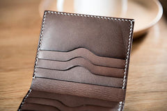 Cool Leather Mens Slim Small Wallets Men billfold Bifold Wallet for Men