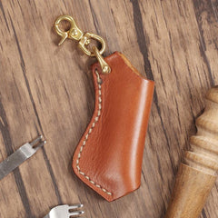 Cool Mens Leather disposable Lighter Case with Loop lighter Holder with clips