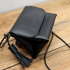 Cute LEATHER WOMEN Triangular SHOULDER BAG Stylish Crossbody Purse FOR WOMEN