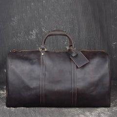 Genuine Leather Mens Cool Weekender Bag Travel Bag Duffle Bags Overnight Bag Holdall Bag for men