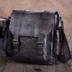 Vintage Leather Mens Cool Messenger Bag Shoulder Bag Crossbody Bag for Men