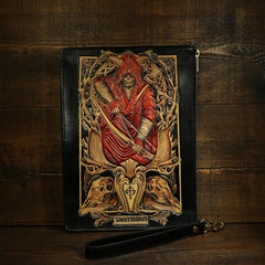 cool wallets for men Handmade Tooled Leather Biker Wallet Constellation Mens Cool Chain Wallet Trucker Wallet with Chain