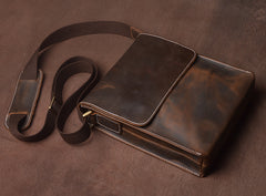 Cool leather mens messenger bag vintage Side Bag shoulder bag for men