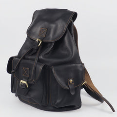 Vintage Mens Leather School Backpacks Satchel Backpack Leather Travel Backpack for Men