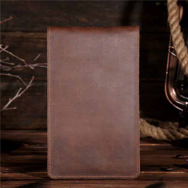 Handmade Genuine Leather Mens Wallet Cool Long Multi Card Wallet for Men