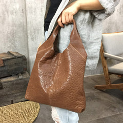 Handmade Genuine Leather Handbag Tote Bag Shopper Bag Shoulder Bag Purse For Women