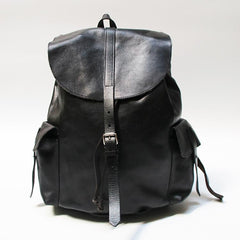 Cool Black Coffee Mens Leather Backpack Travel Backpack School Backpacks for men