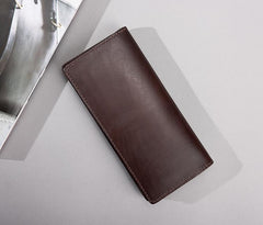 Cool Leather Mens Travel Long Wallets Passport Leather Wallet Long Wallets for Men