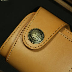 Handmade Leather Biker Wallet Mens Cool Chain Wallet Trucker Wallet with Chain