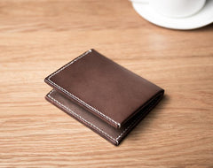Cool Leather Mens Slim Small Wallets Men billfold Bifold Wallet for Men