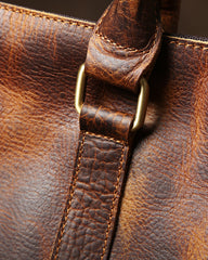 Vintage Cool Leather Mens Weekender Bag Overnight Bag Duffle Bag
