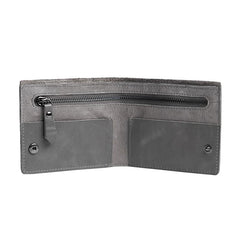 Cool Leather Mens Slim Small Wallet Men billfold Bifold Wallets for Men