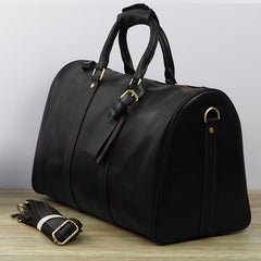Cool Leather Mens Overnight Bag Weekender Bag Vintage Travel Bags Duffle Bag for Men