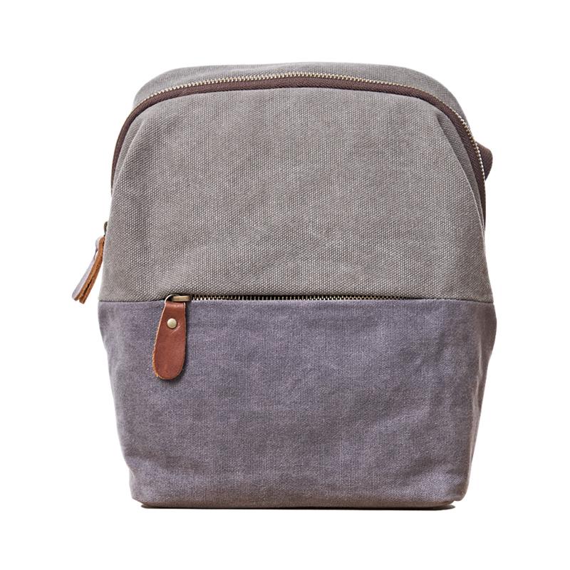 Mens Canvas Gray Cool Messenger Bag Side Bag Canvas Shoulder Bag for Men
