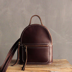 Mini LEATHER WOMEN Small Backpacks Purses Cute Vintage School Backpacks FOR WOMEN