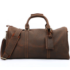 Vintage Leather Mens Large Weekender Bags Cool Travel Bag Duffle Bag for Men