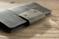 Cool Leather Mens Travel Long Wallet Passport Leather Wallet Long Wallets for Men