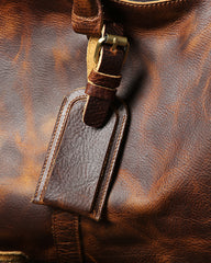 Vintage Cool Leather Mens Weekender Bag Overnight Bag Duffle Bag