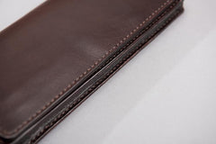 Cool Leather Mens Travel Long Wallets Passport Leather Wallet Long Wallets for Men
