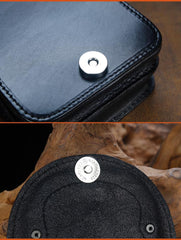 Cool Leather Mens Snake Biker Belt Pouch Waist Bag Drop Leg Bag for Men