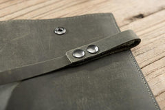 Handmade Leather Mens Cool Long  Chain Wallet Phone Biker Trucker Wristlet Wallet