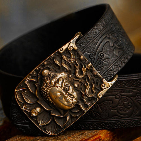 Handmade Black Leather Cool Mens Belts Custom Leather Men Belt for Men