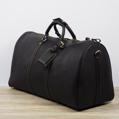 Cool Leather Mens Overnight Bags Weekender Bag Vintage Travel Bags Duffle Bags for Men