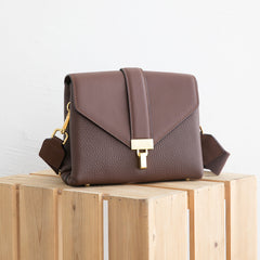 Stylish Leather Womens Messenger Crossbody Purse Minimalist Shoulder Bag for Women