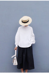 White Leather Women Handbag Shoulder Bag Work Bag For Women