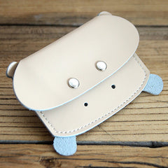 Cute LEATHER Womens Small Hippo Change Wallet Leather Card Wallet FOR Women