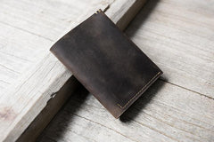 Cool Leather Mens Slim Small Leather Wallets Men billfold Bifold Wallet for Men