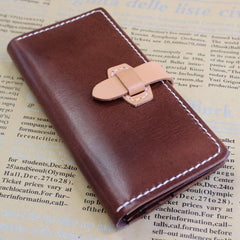 Handmade Leather Womens Vintage Long Wallet Cute Long Wallet for Women