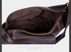 Genuine Leather Mens Coffee Cool Sling Pack Chest Bag Sling Bag Crossbody Pack for men