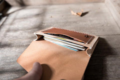 Handmade Leather Mens Cool billfold Wallet Card Holder Small Card Slim Wallets for Men