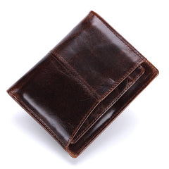 Vintage Mens Wallet billfold Slim Bifold Wallet Genuine Leather Card Wallet for Men