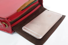 Handmade Leather Round Bag Crossbody Bag Shoulder Bag Purse for Women Leather Bag