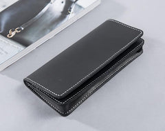 Cool Leather Mens Travel Long Wallets Passport Leather Wallet Long Wallets for Men
