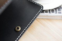 Handmade Leather Mens Travel Wallet Passport Leather Wallet billfold Slim Wallets for Men