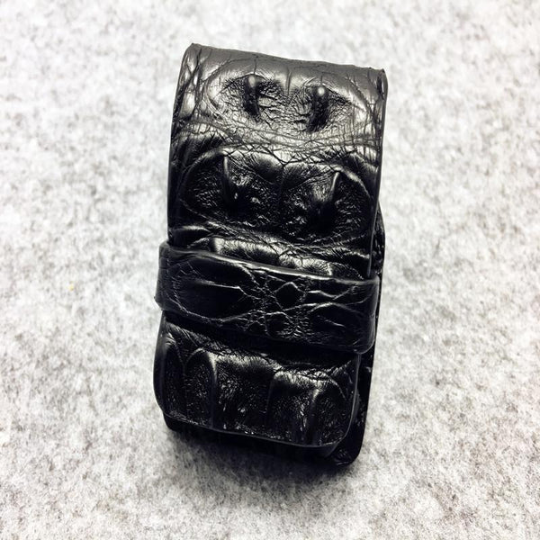 Cool Mens Crocodile Leather Snake Zippo Lighter Cases with Belt Loop Zippo lighter Holder with Belt clip