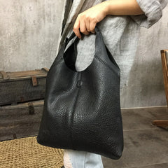Handmade Genuine Leather Handbag Tote Bag Shopper Bag Shoulder Bag Purse For Women