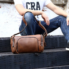 Leather Mens Messenger Bag Cool Weekender Bag Travel Bag Duffle Bags Overnight Bag Holdall Bag for men