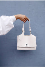 White Leather Women Handbag Shoulder Bag Work Bag For Women